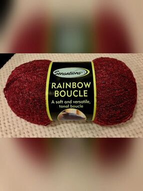 SENSATIONS Rainbow Boucle Yarn FUCHIA RAINBOW BOUCLE, 11 Oz 853 Yds